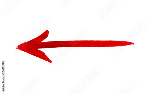 red arrow isolated on white background