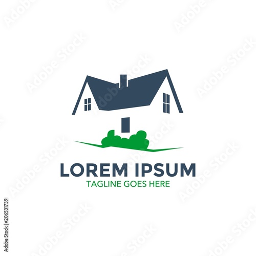 home garden logo vector design