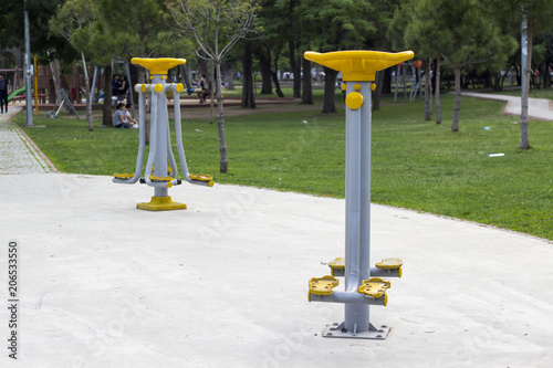 metal city sport tool in the green park