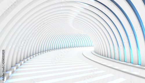 Fotografiet Abstract Tunnel 3d Background