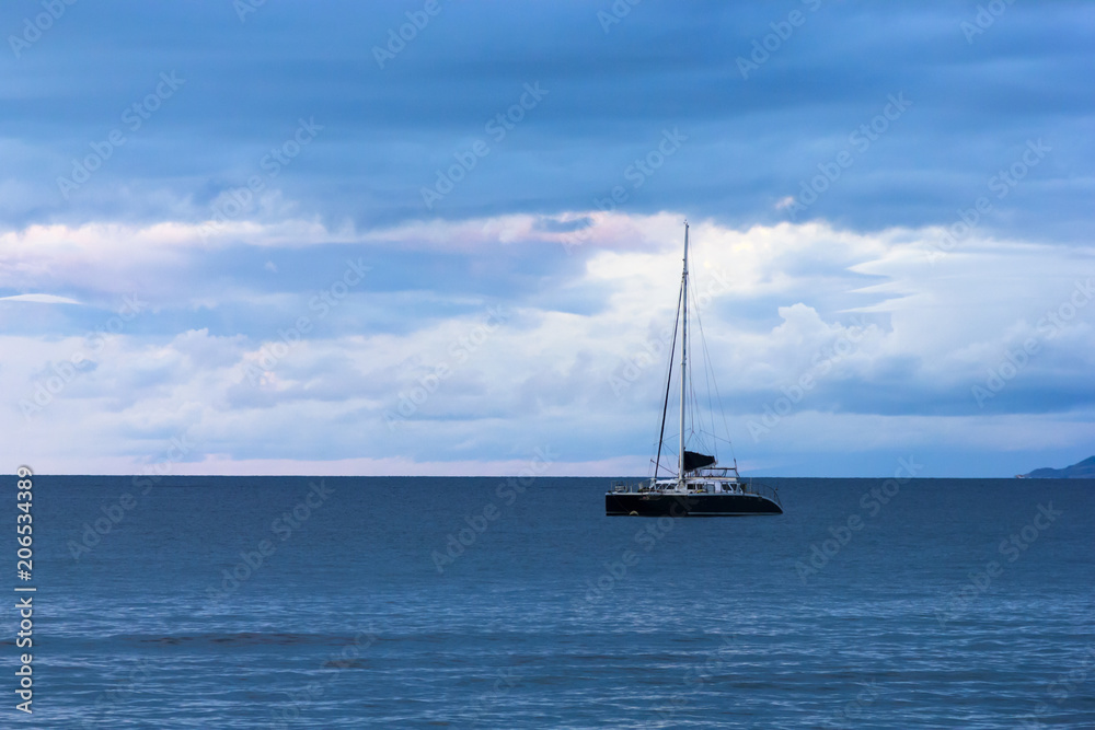 Sail boat and blue sky
