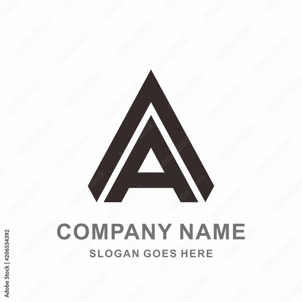 Monogram Letter A Geometric Triangle Architecture Interior Construction Business Company Stock Vector Logo Design Template Monogram Letter A Geometric Triangle Architecture Interior Construction Business Company Stock Vector Logo Design Template