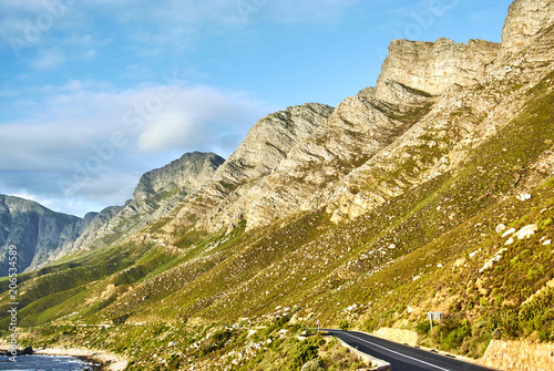 Seaside road at sunset Boland Mountain Complex, Western Cape