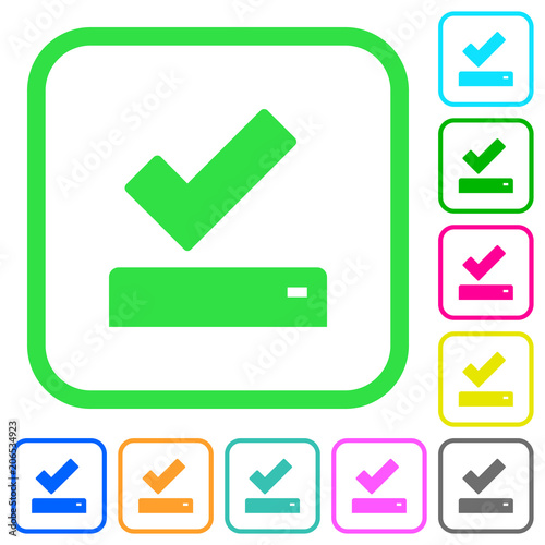 Successfully saved vivid colored flat icons