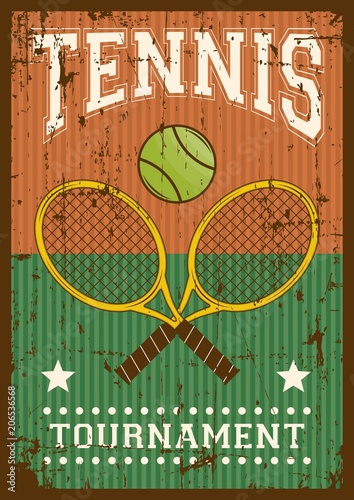 Tennis Sport Retro Pop Art Poster Signage