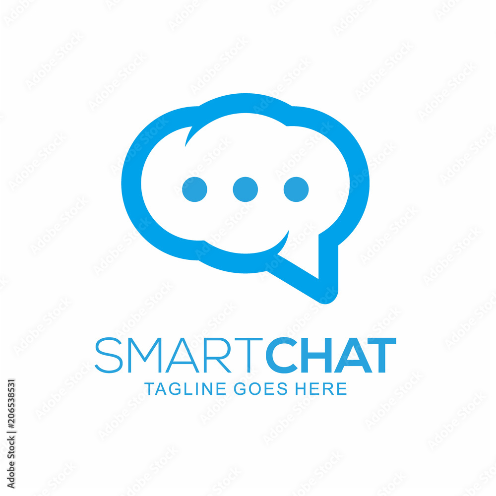 Smart Chat Logo Design Element Template Smart Chat Logo Design Element Template