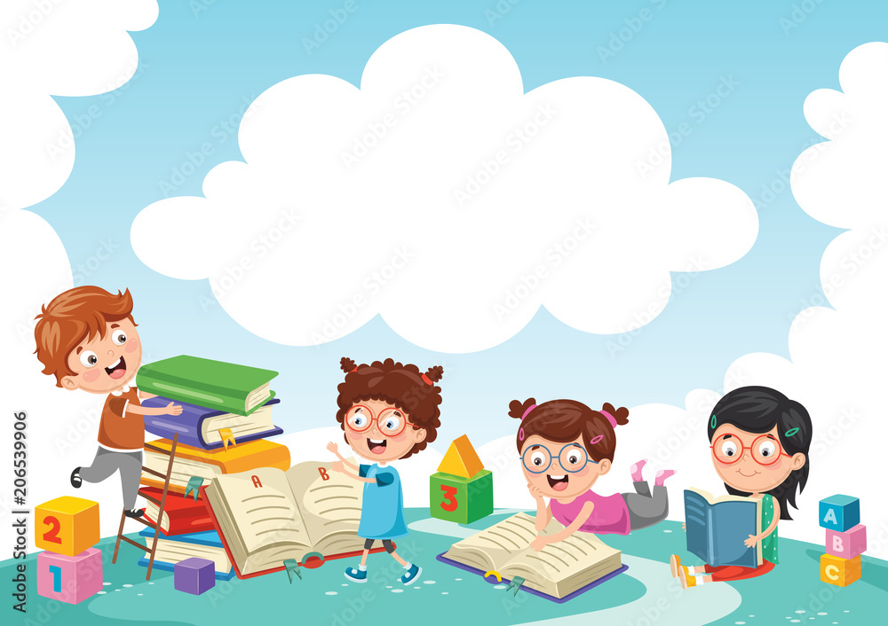 Vector Illustration Of Kids Playing