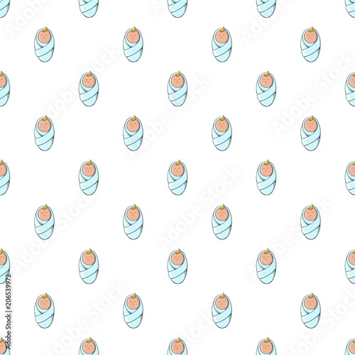 Baby pattern. Cartoon illustration of baby vector pattern for web