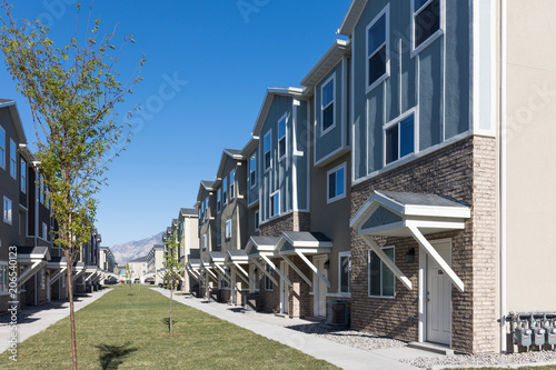 Row of new townhomes photo