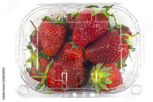 Strawberry pack isolated with a clipping path