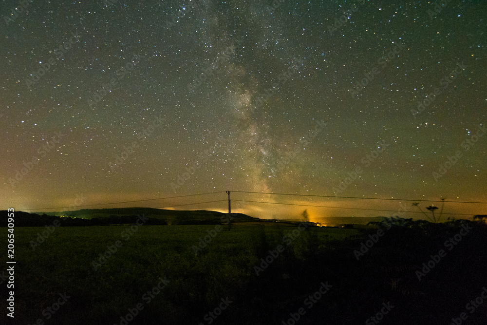 Milky Way Over Rural Farmland