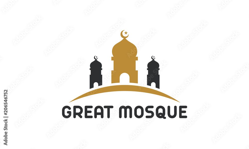 Great Mosque logo designs vector, Mosque logo