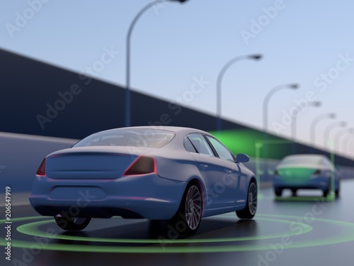 Driverless autonomous vehicle with lidar technology © RareStock