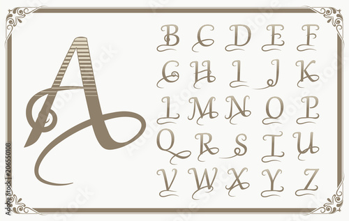 Vintage decorative font