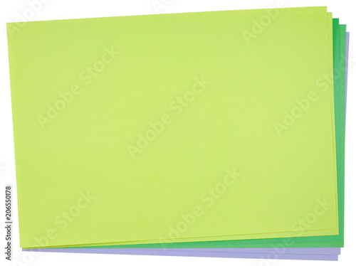 Color paper isolated on white background