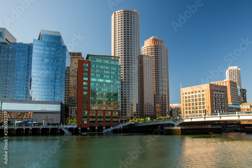 Boston skyline late afternoon with clear blue sky © Sabine