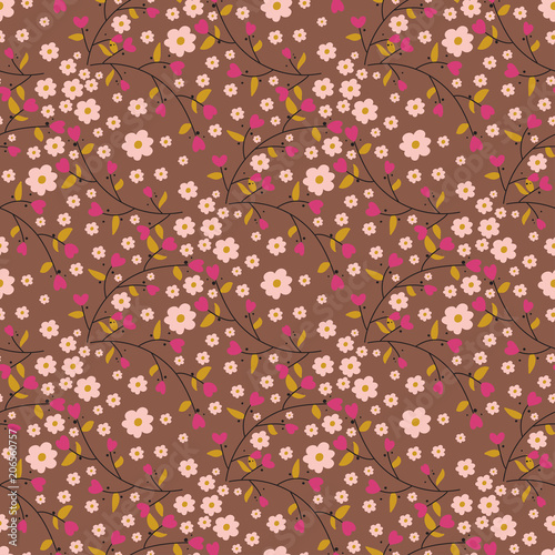 Nature flower illustration seamless pattern background floral summer vector
