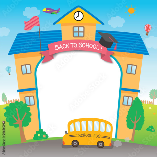 Back to school poster template 