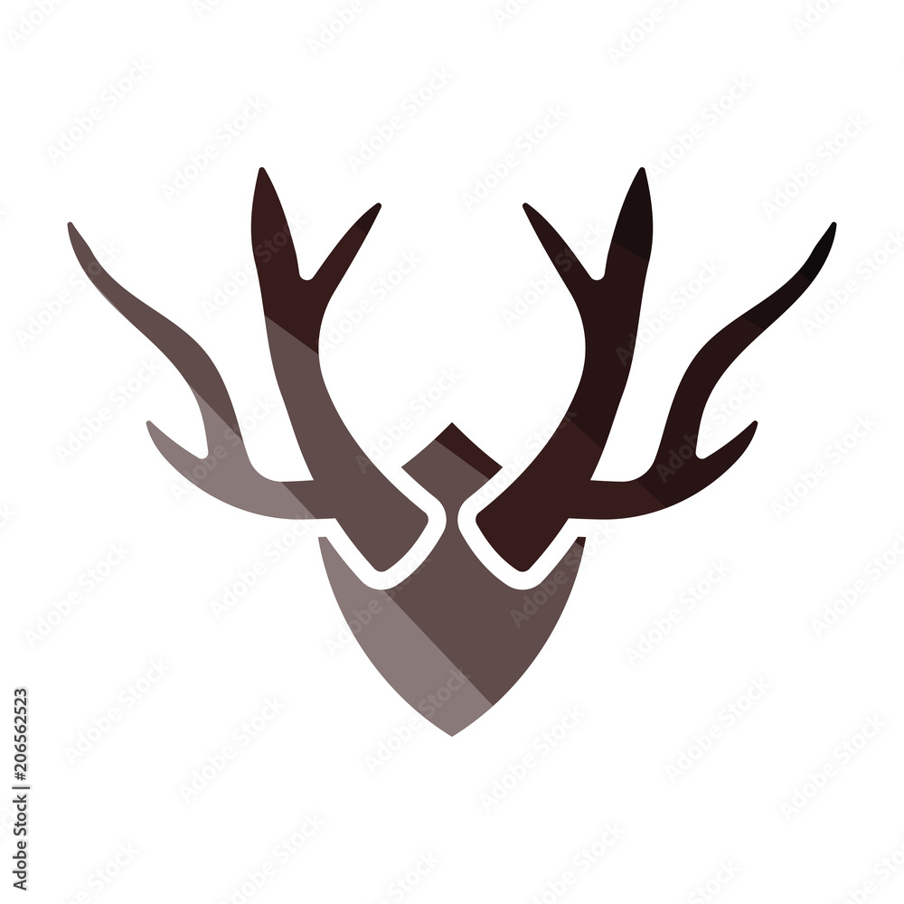Obraz premium Deer's antlers icon