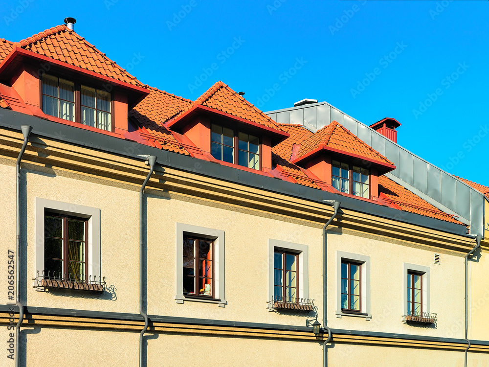 Fragment of modern apartment building Vilnius