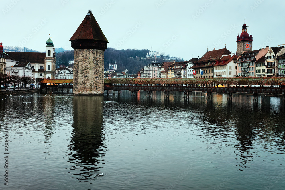 Chapel Bridge in Lucerne Switzerland