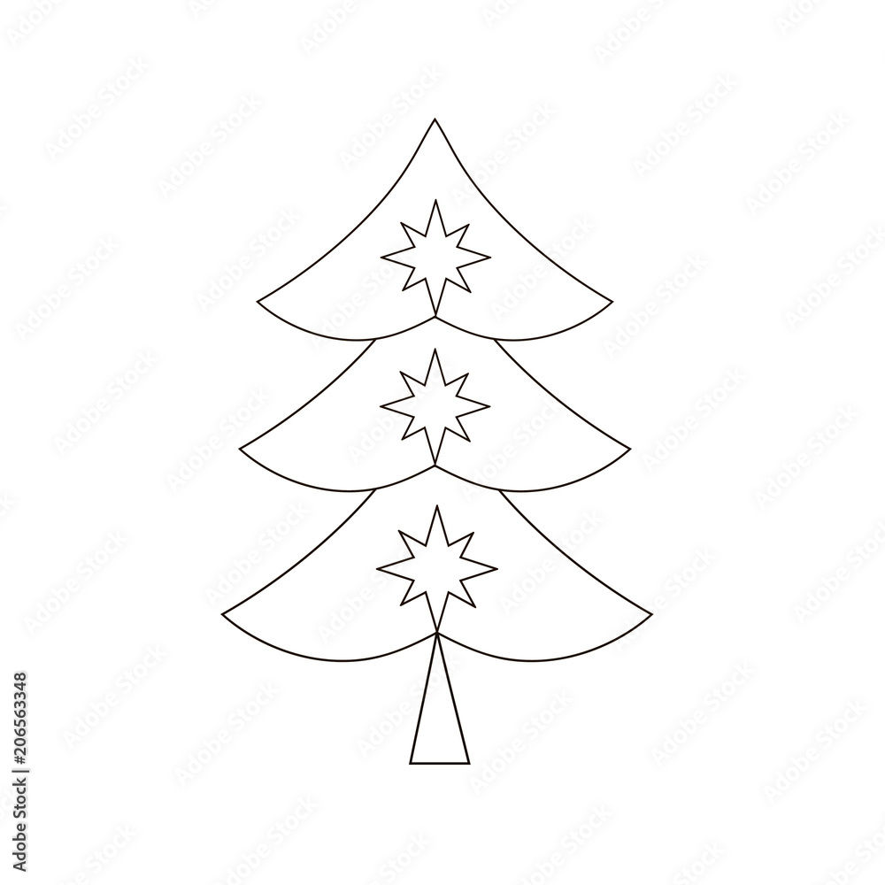 Fototapeta premium Christmas tree with a Christmas star.