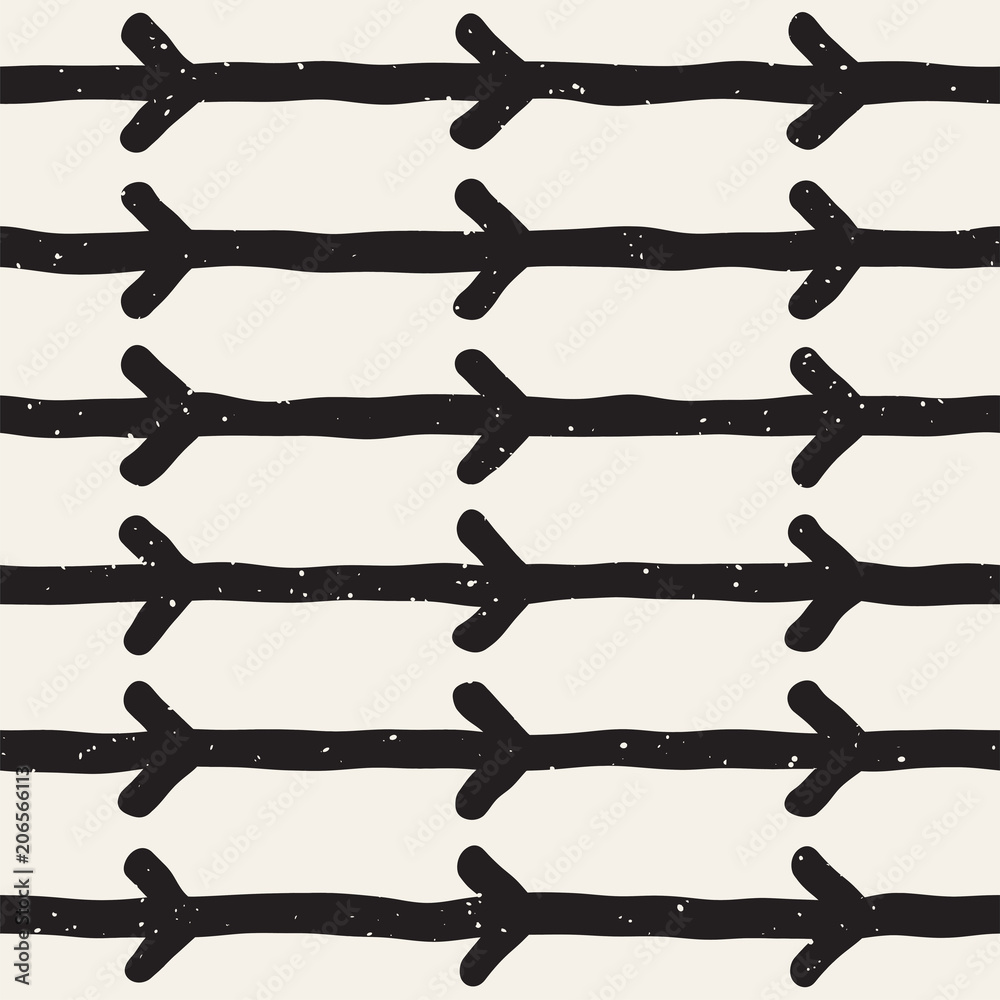 Hand drawn style ethnic seamless pattern. Abstract grungy geometric background in black and white. Hand drawn style ethnic seamless pattern. Abstract grungy geometric background in black and white.