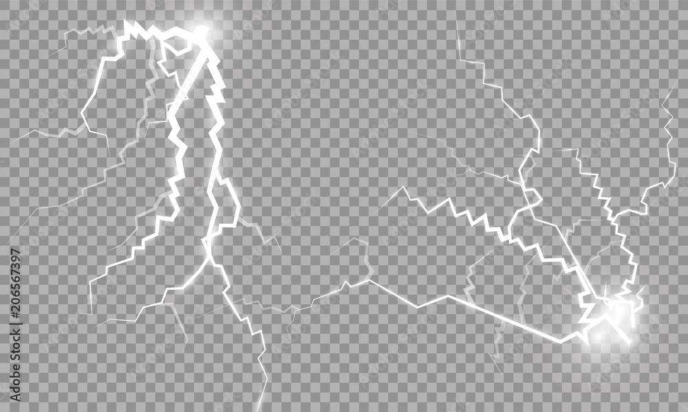 Vector ilustration. The effect of lightning and lighting. Thunder of lightning on a dark blue background. A symbol of natural strength or magic. Light and shine, Abstraction, electricity and explosion Vector ilustration. The effect of lightning and lighting. Thunder of lightning on a dark blue background. A symbol of natural strength or magic. Light and shine, Abstraction, electricity and explosion