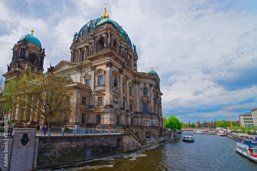 Berliner Dom Cathedral and Spree River in Berlin