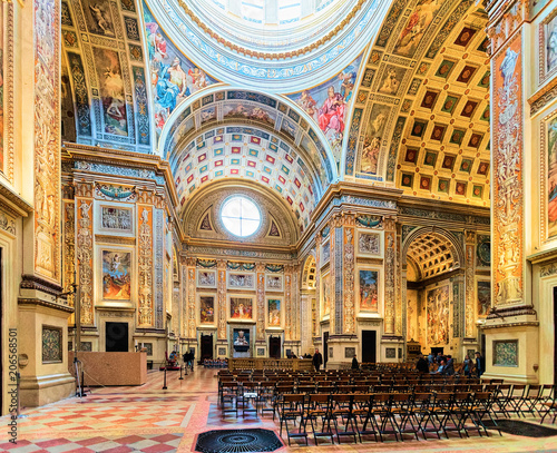 Interior of Church of Sant Andrea Montegna in Mantua photo