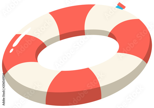 Red and White Safety Ring