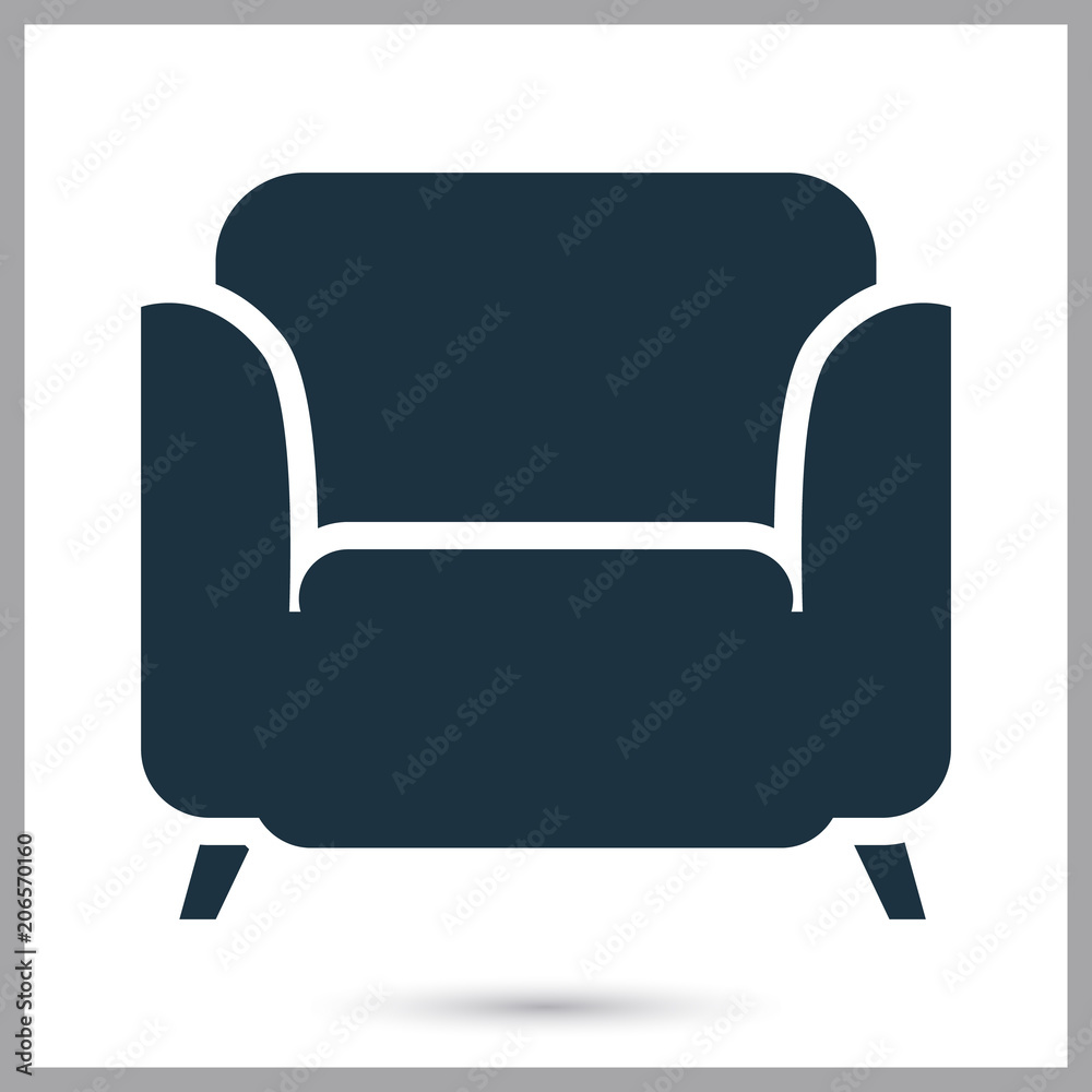 Armchair simle icon Armchair simle icon