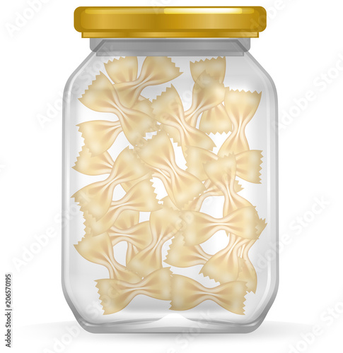 Farfalle Pasta Noodle in Jar