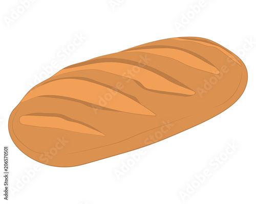 fresh bread bakery icon. vector drawing illustration