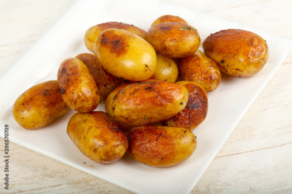 Young baked potato Young baked potato