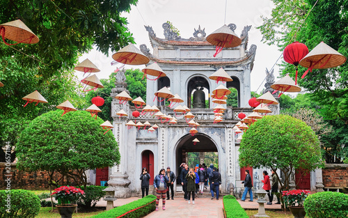 Courtyard of Temple of Literature in Hanoi