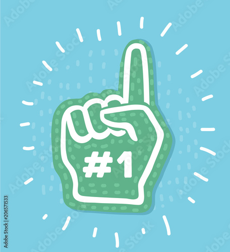 Foam finger - fan finger.