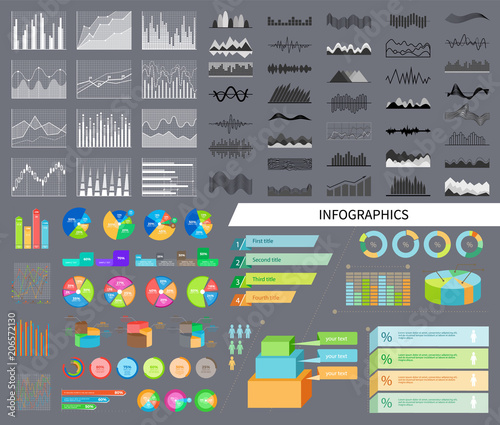 Infographics and Diagrams Set Vector Illustration