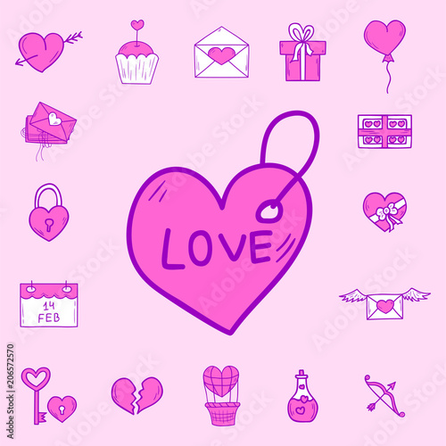 Wedding outline icons vector illustration married celebration groom invitatio...