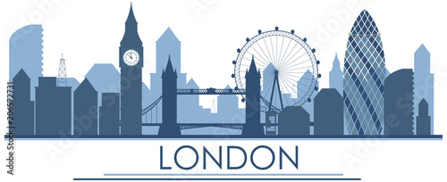 A London England Landmark in Blue