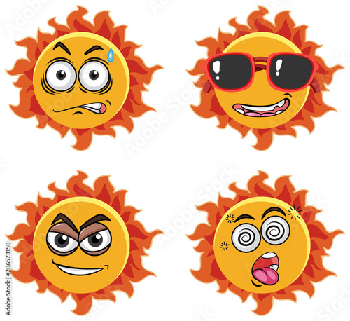 A Set of Ficial Expression Sun