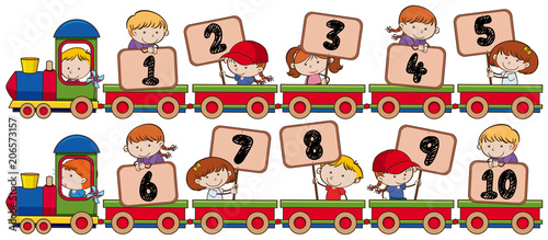 Train with Number One to Ten