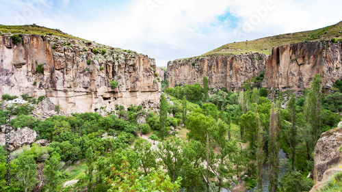 panoramic view of Ihlara Valley in Cappadocia photo