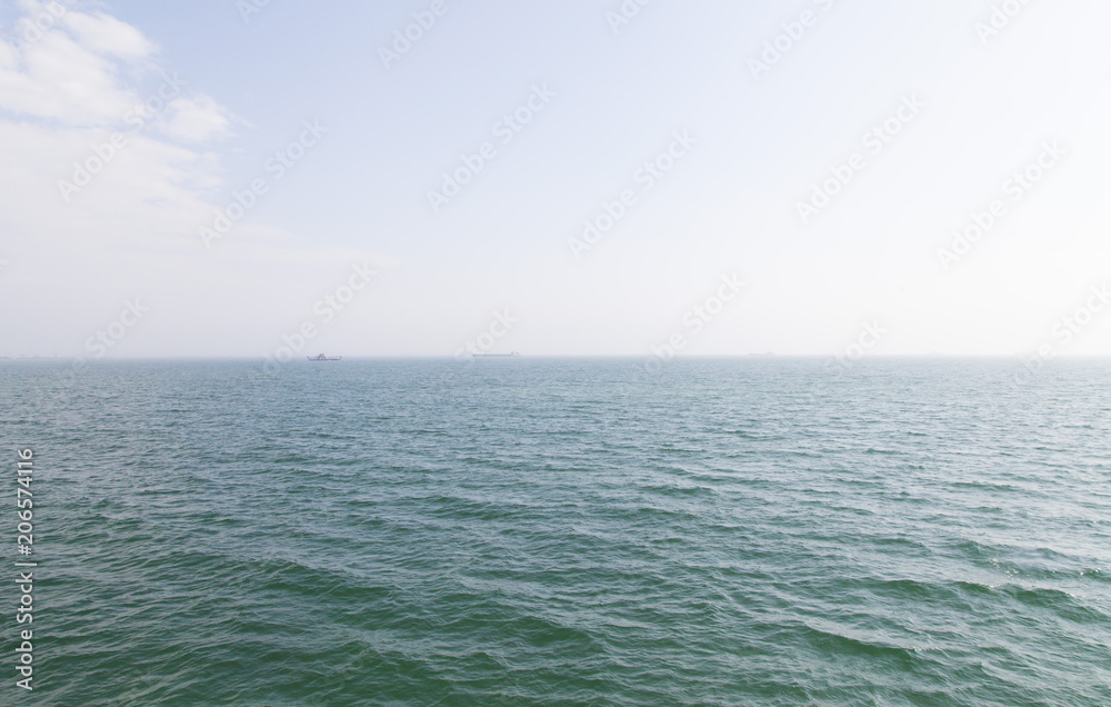 Obraz premium View of the sea from the ship