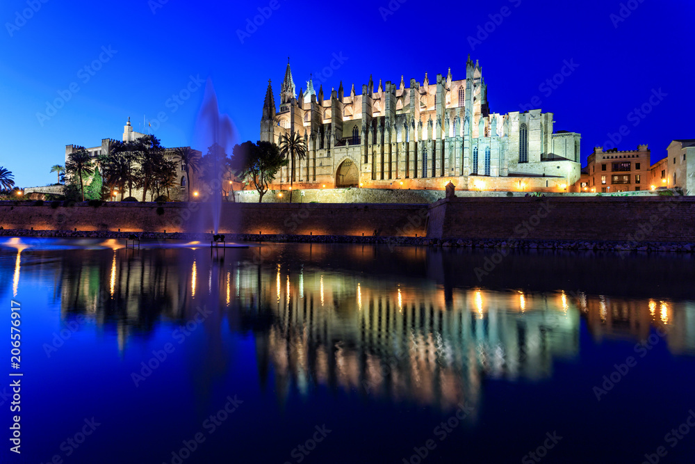 Gothic medieval cathedral of Palma de Mallorca, Spain