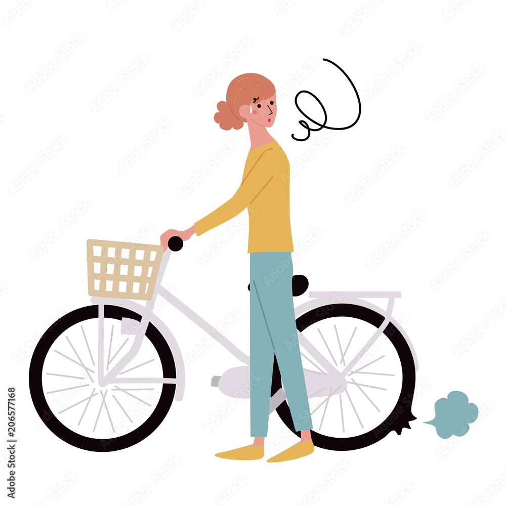 自転車 パンク トラブル イラスト Stock Vector Adobe Stock 自転車 パンク トラブル イラスト Stock Vector Adobe Stock