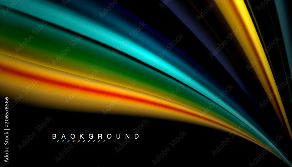 Fototapeta premium Fluid mixing colors, vector wave abstract background