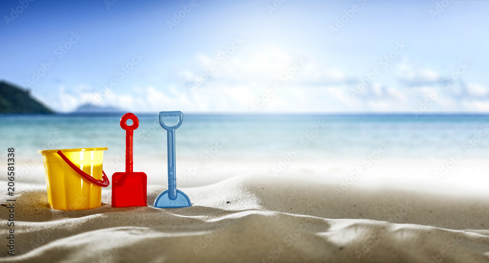 Summer background of sand with sea landscape and free space for your decoration. Summer background of sand with sea landscape and free space for your decoration.