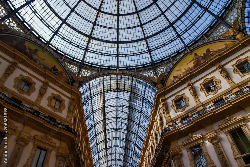 Gallery Vittorio Emanuele II in central Milan, Italy