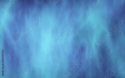 Background of abstract blue color smoke. The wall of blue fog